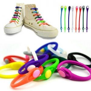 12PC/Pack Silicone Elastic Shoelaces No Tie Lazy Shoelaces High Quality Hot Sale